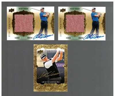 (3) 2013 2014 EXQUISITE RETIEF GOOSEN AUTO SHIRT LOT 97/99 13/99 2-TIME US OPEN - Image 1 of 2