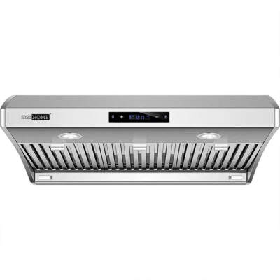 30in Under Cabinet Kitchen Range Hood 800CFM 3-Speed LCD Display Touch Control