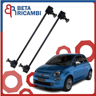 Tiranti Barra Stabilizzatrice Fiat 500 500C E Biellette Puntoni Anteriori 2 Pz - Immagine 1 di 4