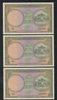 1955 South Vietnam National Banknotes Consecutive Triple Một Đồng Pick 1a