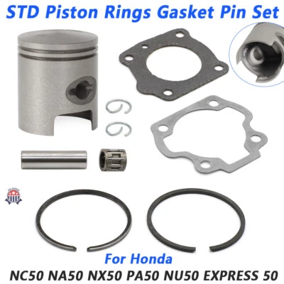 For Honda STD Piston Rings Gasket Pin Set NC50 NA50 NX50 PA50 NU50 EXPRESS 50 US Foto 1 de 4