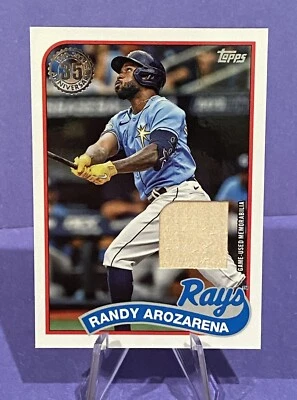 2024 Topps Series 1 Randy Arozarena Bat Relic 1989 Topps Throwback #89BR-RA - Image 1 of 2
