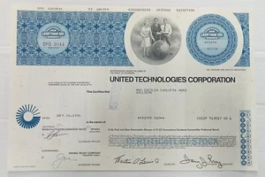 United States United Technologies Corporation 1976 share certificate 52 shares - Picture 1 of 1