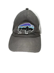 PATAGONIA Mountain Buffalo Mesh Snapback Hat Gray White - Picture 1 of 12