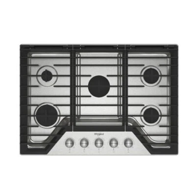 Whirlpool 30 pulgadas Estufa de gas empotrada con 5 quemadores SpeedHeat de acero inoxidable Foto 1 de 4