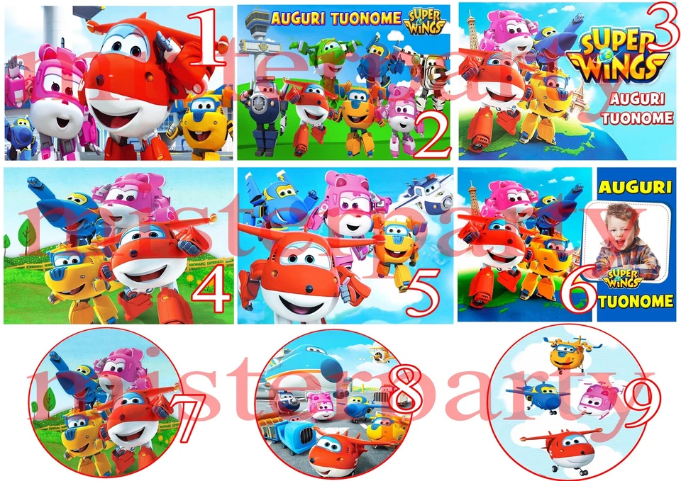 Cialda - Ostia per torte Super Wings Anche tonda e personalizzabile Anche A3!