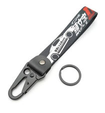Car Keychain Key Ring Strap Lanyard Accessories  Initial D Black For Honda Acura