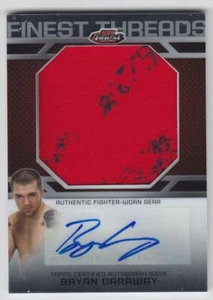 2013 TOPPS UFC FINEST BRYAN CARAWAY AUTO RELIC THREADS Fighter Worn Gear MMA - Picture 1 of 1