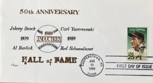 Van 2417 Lou Gehrig 1989 All Star Bank Yastrezenski Barlick Red Schoendienst  - Bild 1 von 1