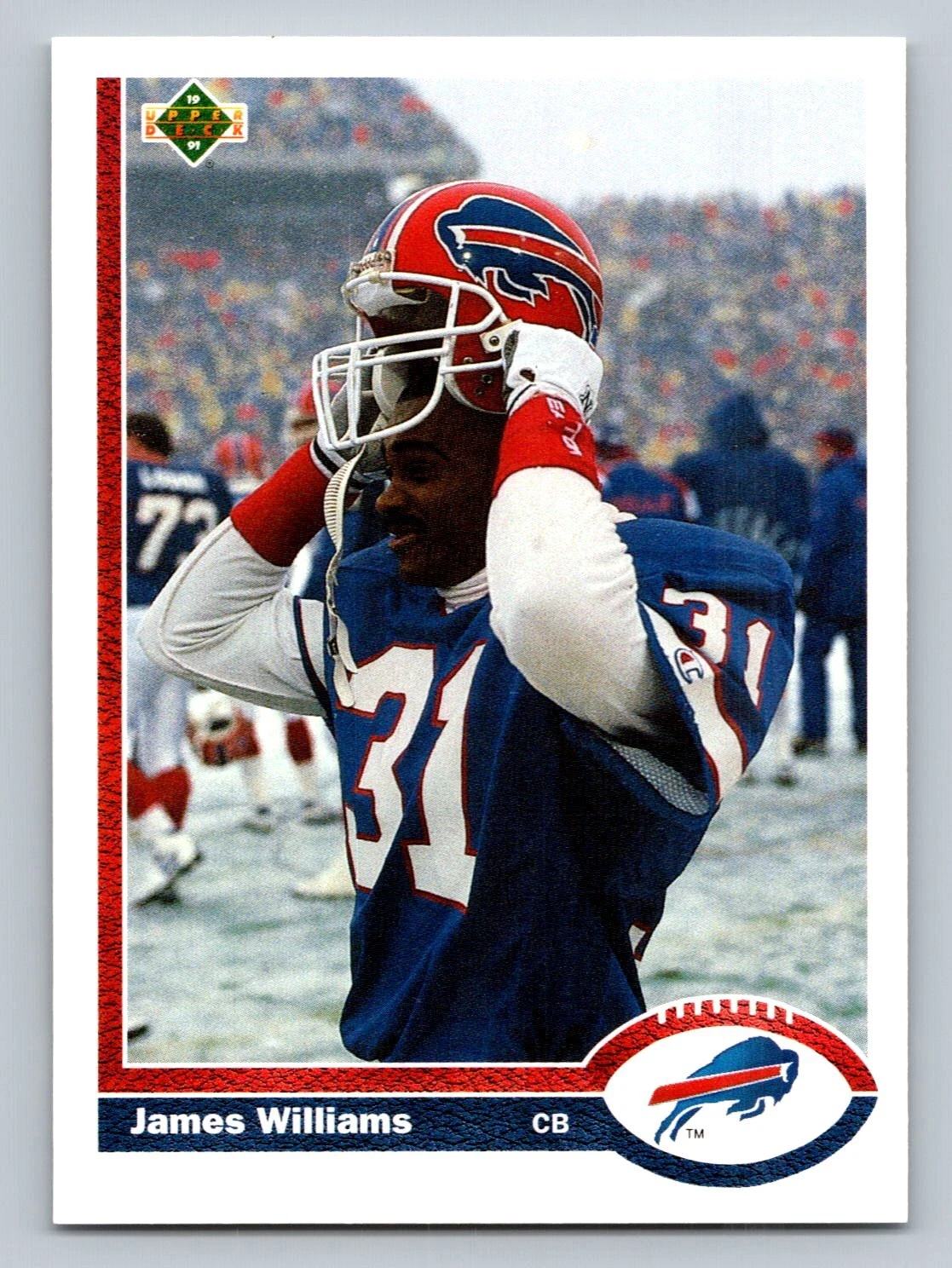 1991 Upper Deck #158 James Williams  UER  Buffalo Bills