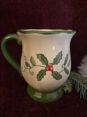 TEMPTATIONS BY TARA WINTER COFFEE MUG TEA hot cocoa CARDINAL holly berry NEW - Image 1 of 4