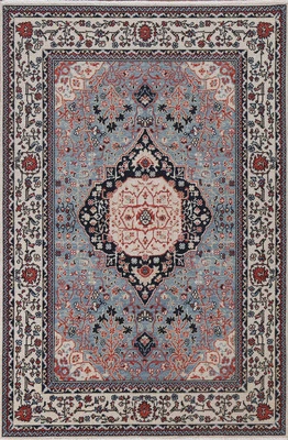 Alfombra turca floral hecha a mano 4x6 pies alfombra de lana oriental alfombra medallón Foto 1 de 4