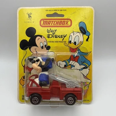 Matchbox Die Cast 1979 Walt Disney Mickey Mouse Fire Truck Toy Hong Kong NIB - Image 1 of 4