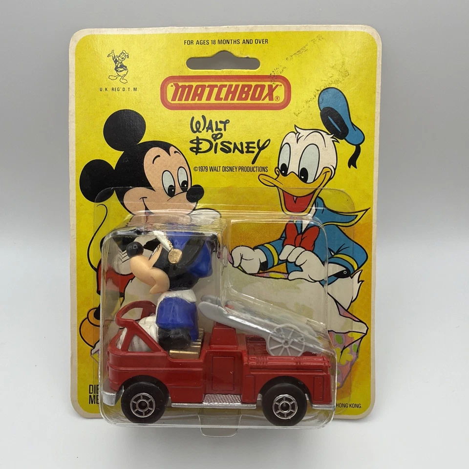 Matchbox Die Cast 1979 Walt Disney Mickey Mouse Fire Truck Toy Hong Kong NIB - Image 1 of 4