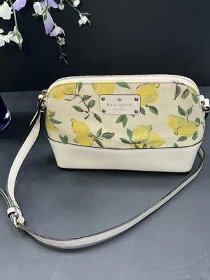 NWOT Kate Spade Cream and Yellow Hanna Wellesley Lemon Print Crossbody - Image 1 of 4