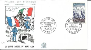 France 1965 FDC Road Tunnel Under Mont Blanc YT 1454 - Picture 1 of 1