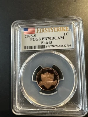 2025 S Lincoln Cent Proof ~ RARE LAST CENT ~ PCGS PR70 DCAM First Strike - Image 1 of 2