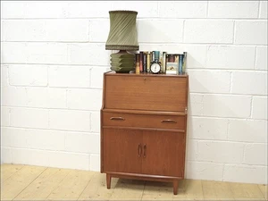 vintage bureau writing desk teak Jentique danish design mid century DELIVERY - Picture 1 of 11
