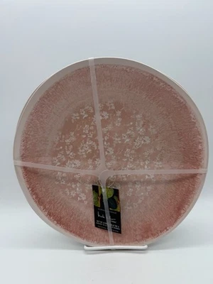 Nicole Miller Melamine Pink Spring Floral Dineer Plates Set of 4 New - Image 1 of 4