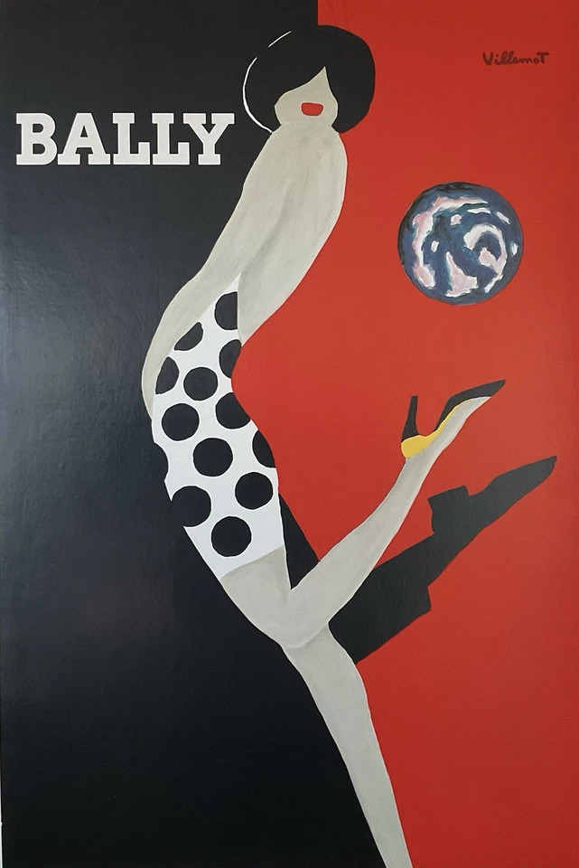 Auténtico póster vintage, “Bally” de Bernard Villemot Foto 1 de 1