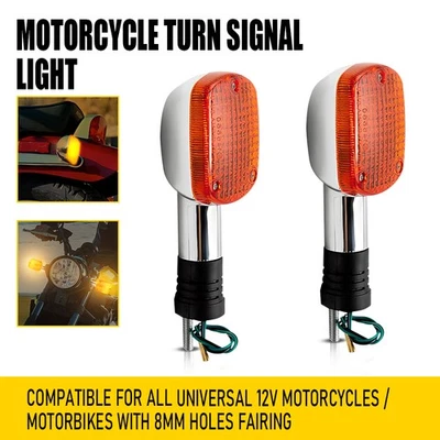 2X Mini Motocicleta LED Señales de Giro Luz Intermitente Indicador Lámpara Ámbar Universal Foto 1 de 4