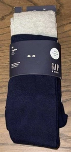GAP Kinder Strumpfhosen 2 Paar dunkelblau + grau Medium biologisch angebaute Baumwolle 7-10 Jahre - Bild 1 von 3