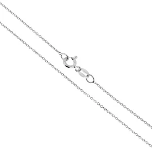 Catena Forzatina Diamantata 030 Sezione mm 1.1 Lunghezza Cm 40 in Argento 925 Ga - Picture 1 of 1