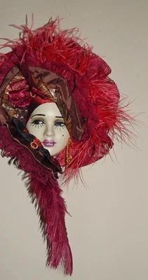 Unique Creations Lady Face Mask Wall Hanging Decor - NEW IN BOX - Image 1 of 3
