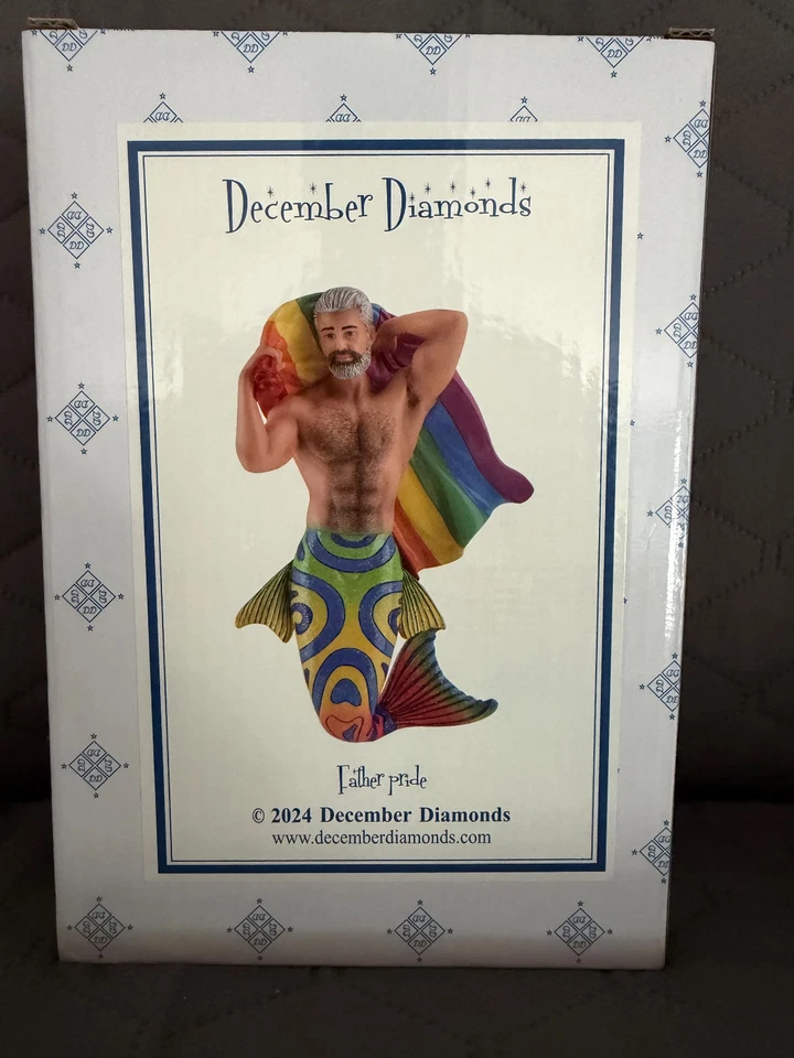 December Diamonds FATHER PRIDE Merman Ornament 2024 - Brand New in Box - Image 1 of 1