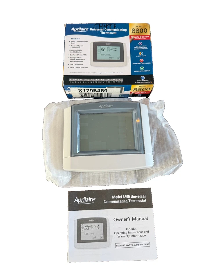 **New** Aprilaire Research Products 8800 Communicating Touchscreen Thermostat - Image 1 of 1