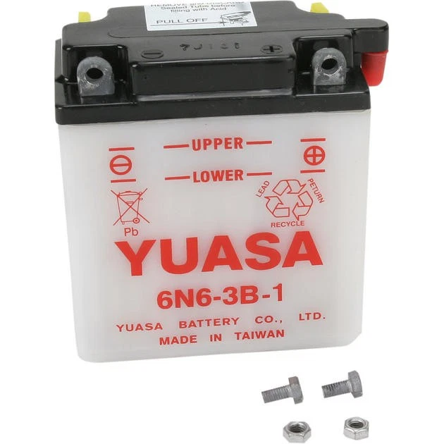 Yuasa Battery Conventional Battery 6N6-3B-1 fits Yamaha/Honda - Image 1 of 1