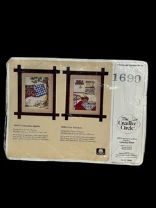 VTG 1989 Creative Circle Cross Stitch Kits #1690 Cozy Kitchen 8"x10" - Picture 1 of 4