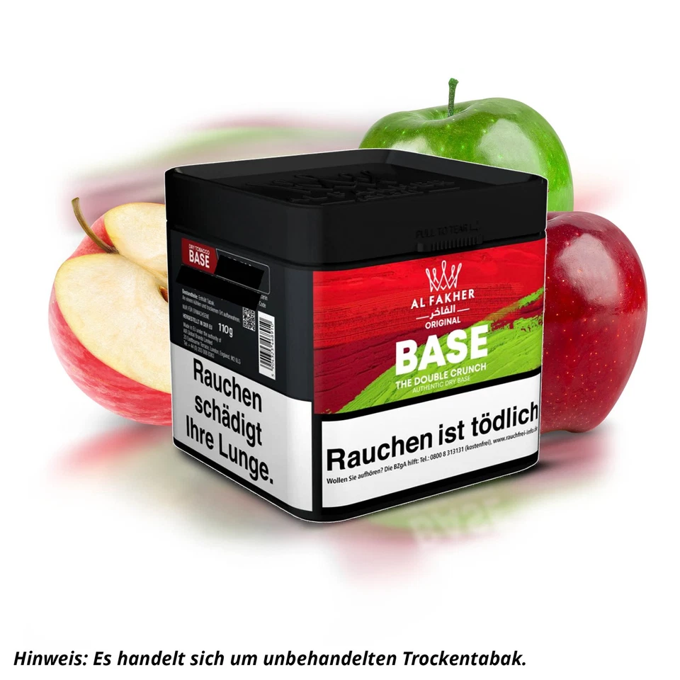 Al Fakher Shisha Tabak Base 110g Wasserpfeifentabak Pfeifentabak Doppelapfel - Bild 1 von 1