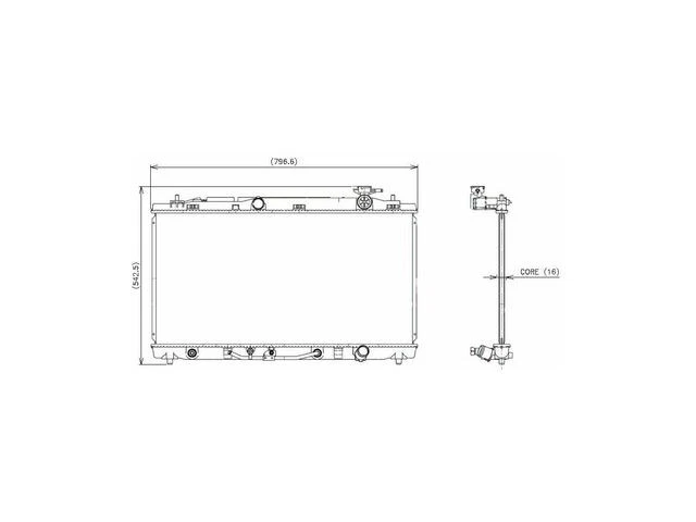 Denso 19MQ56J Radiator Fits 2005-2012 Toyota Avalon Radiator -- OE Radiator — 第 1/1 张图片