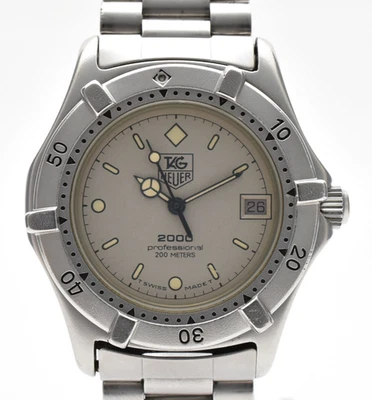 [Exc+5] TAG Heuer 2000 Professional 962.213 Silver 34mm Quartz Men's Watch - Image 1 of 4
