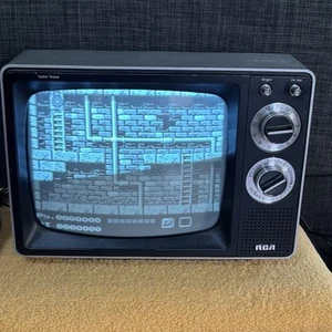Vintage 1979 RCA 120S TV 12” Solid State B&W Dial Video Games - Tested & Works! - Picture 1 of 13