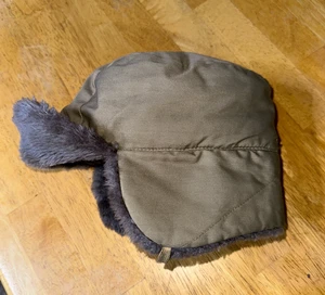 Browning Hat Cap Cinch Back Mens XL Faux Fur Lined Down Insulated Winter - Picture 1 of 7