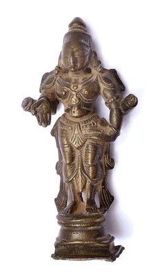 18C Hindu India Indian Bronze Buddha Deity God Vishnu Figurine Figure - AS IS - Image 1 of 4
