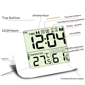Digital Shower Clock with Alarm Thermometer Hygrometer Clock Waterproof Hot R8F6 - Picture 1 of 20