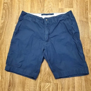 Relwen Shorts Men 32 Navy Blue Chino Stretch Classic Preppy - Picture 1 of 7