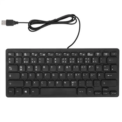 USB Black Computer Keyboard 78 Keys For PC Notebook Computer General Wired - Image 1 of 4