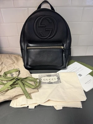 Gucci - Mochila de cuero negro con cadena Soho - Estilo descontinuado Foto 1 de 4