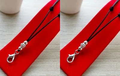 2pcs Thai Buddha Amulet Pendant Rope Necklace 1 Hook 1.2 mm 16 - 31 in Handmade Foto 1 de 4