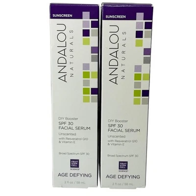 Andalou Naturals DIY Booster SPF 30 Facial Serum 2oz Age Defying NEW, Lot of 2 - Image 1 of 4