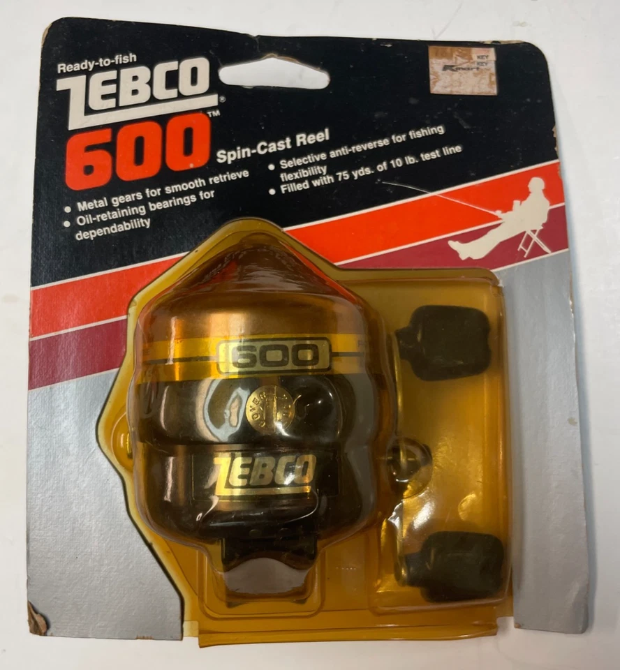 New Vintage 1981 Zebco 600 Copper Top Spincast Fishing Reel Metal Foot USA - Image 1 of 4