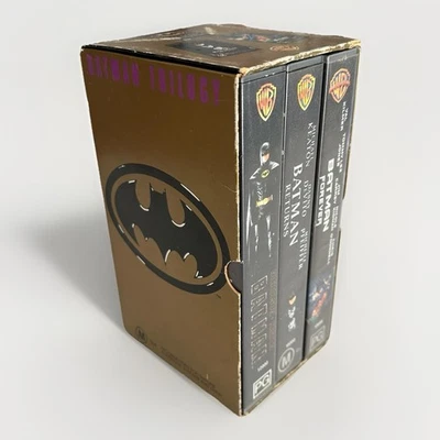 Batman Trilogy VHS - Batman, Batman Returns, Batman Forever VHS PAL - Image 1 of 4