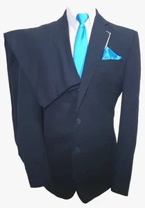 Hugo Boss Dieselstresse mens 2 piece suit Ch44"S W38" L31" Navy - Picture 1 of 13
