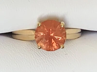 Oregon Sunstone Solitaire Ring Foto 1 de 3