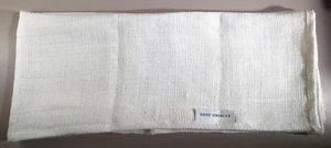 52" x 40" Rose Uniacke Textured Linen JASMINE (White Cream) Fabric (10366) - Picture 1 of 3