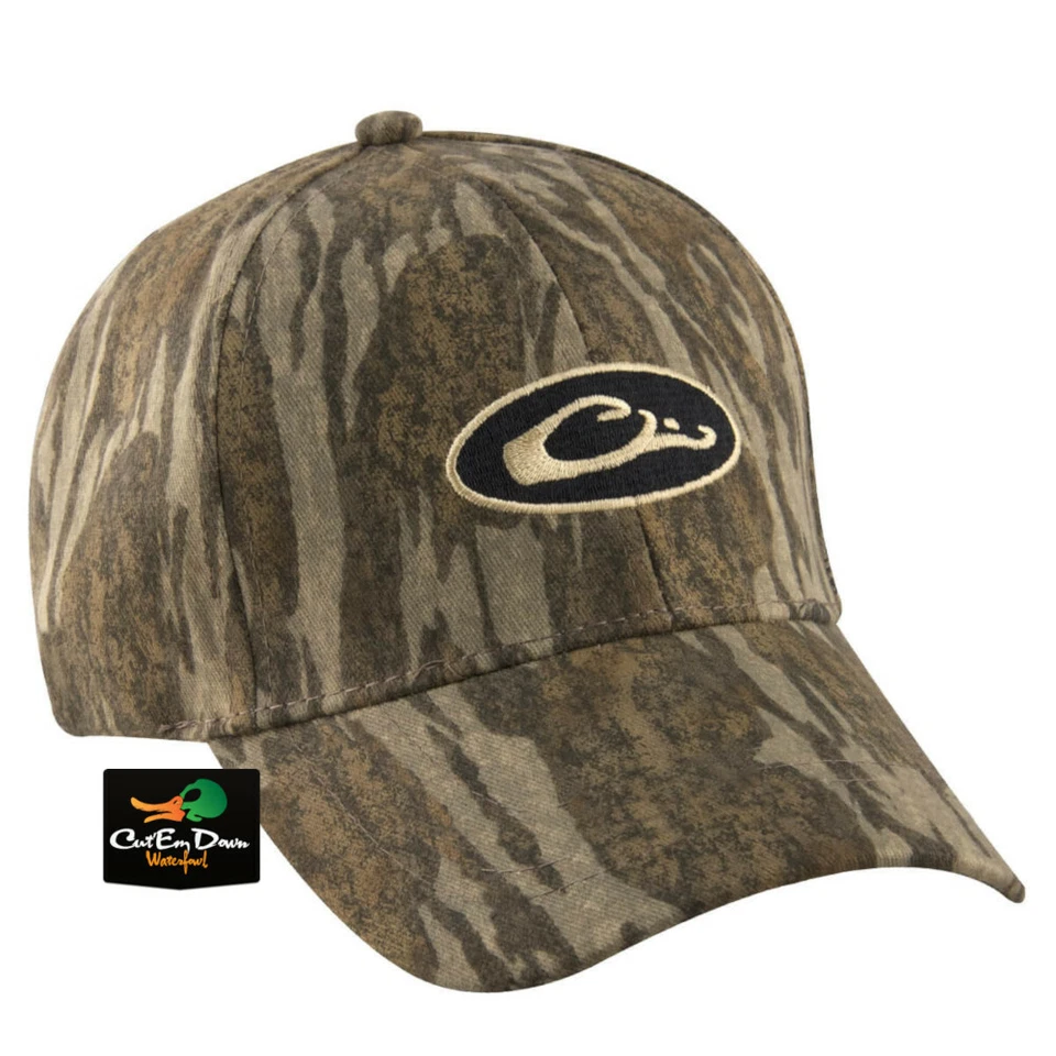 DRAKE WATERFOWL SYSTEMS LIGHTWEIGHT CAMO COTTON LOGO BALL CAP HAT  - Image 1 of 1